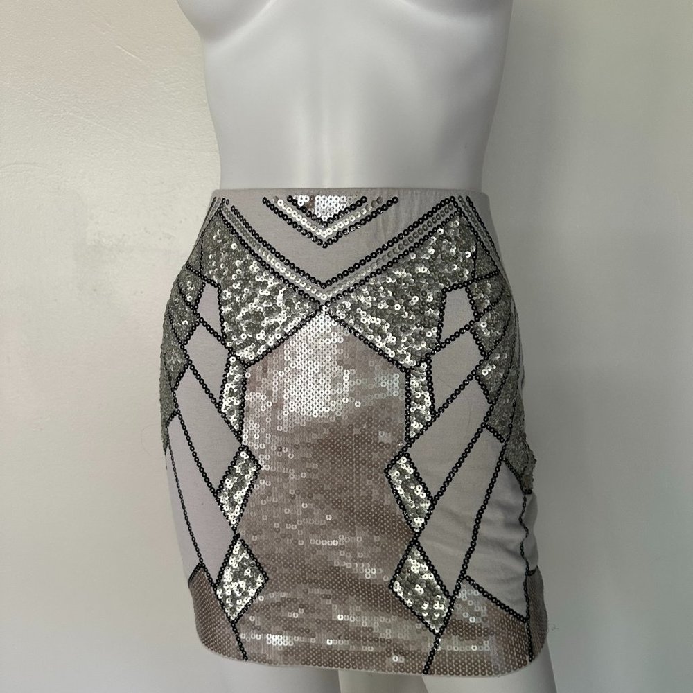 Express sequin skirt